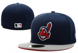 Cleveland Indians MLB 59FIFTY Fitted Hats Flat Brim 10671