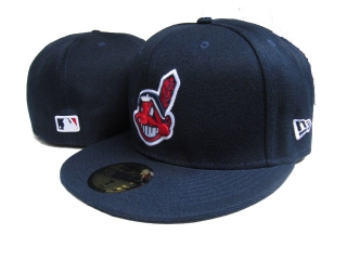 Cleveland Indians MLB 59FIFTY Fitted Hats Flat Brim 10674