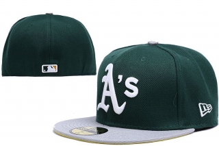 Oakland Athletics MLB 59FIFTY Fitted Hats Flat Brim 10785