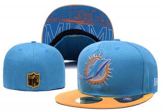 Miami Dolphins NFL 59FIFTY Fitted Hats Flat Brim 10915