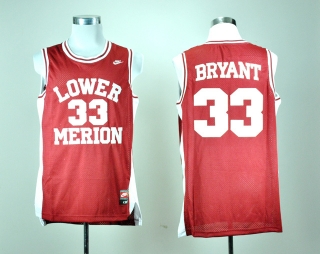 Lower Merion High School Kobe Bryant 33 Red Basketball Jersey