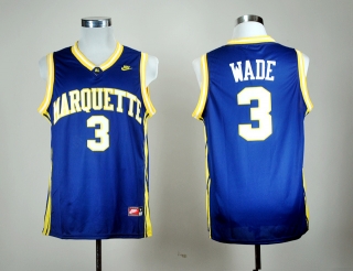 Marquette Golden Eagles Dwyane Wade #3 Blue NCAA Basketball Jersey