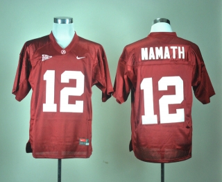 Alabama Crimson Tide Joe Namath #12 Crimson NCAA Football Jersey