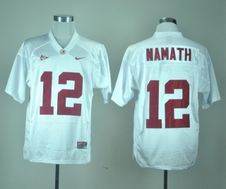 Alabama Crimson Tide Joe Namath #12 White NCAA Football Jersey