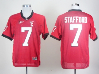 Georgia Bulldogs Matthew Stafford #7 Red NCAA Football Jersey
