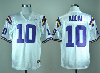 LSU Tigers Joseph Addai 10 白色 复古 NCAA Football Jersey