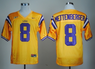LSU Tigers Zach Mettenberger #8 Golden NCAA Football Jersey