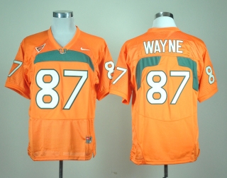 Miami Hurricanes Reggie Wayne #87 Orange NCAA Football Jersey