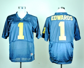 Michigan Wolverines Braylon Edwards #1 Blue NCAA Football Jersey
