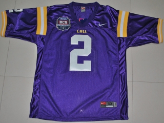Nike LSU Tigers Rueben Randle 2 Purple 2012 BCS Patch College Football Jersey