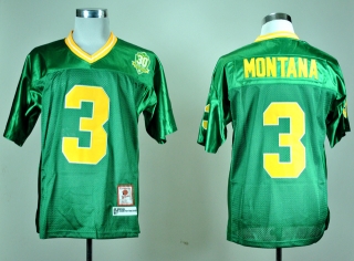 Norte Dame Fighting Irish Joe Monata #3 Green 30 Years NCAA Football Jersey