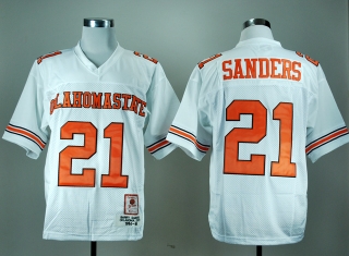 Oklahoma State Cowboys Barry Sanders #21 White NCAA Football Jersey