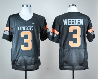 Oklahoma State Cowboys Brandon Weeden #3 Black Combat NCAA Football Jersey