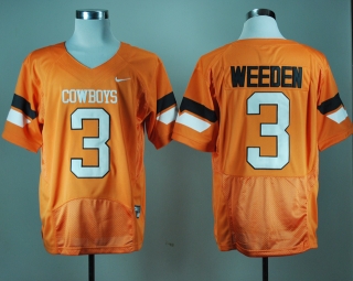 Oklahoma State Cowboys Brandon Weeden #3 Orange Combat NCAA Football Jersey