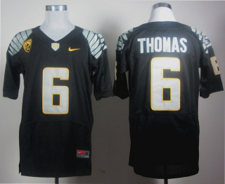 Oregon Ducks De Thomas White #6 Black NCAA Football Jersey