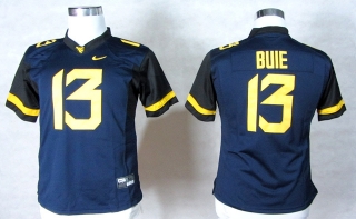 West Virginia Mountaineers Andrew Buie #13 Elite Blue 女装 NCAA Football Jersey