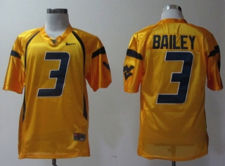 West Virginia Mountaineers Stedman Bailey #3 Golden NCAA Football Jersey