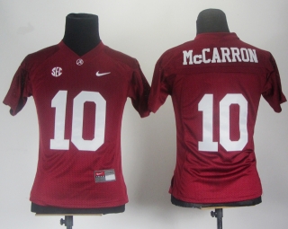 AJ McCarron #10 Red NCAA Women Jersey