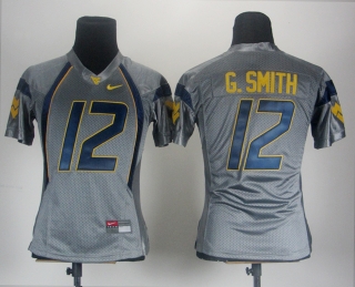 Women Geno Smith #12 Grey NCAA Women Jersey