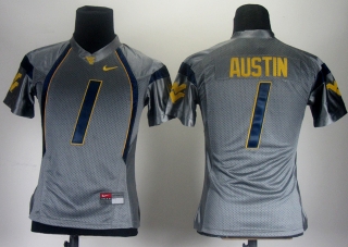 Women Tavon Austin #1 Grey NCAA Women Jersey