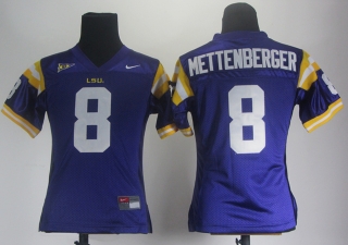 Zach Mettenberger #8 Purple NCAA Women Jersey