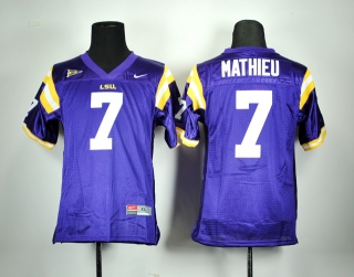 Tryann Mathieu #7 Purple NCAA Youth Jersey