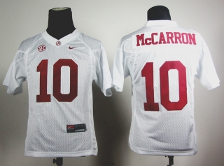 Youth AJ McCarron #10 White NCAA Jersey