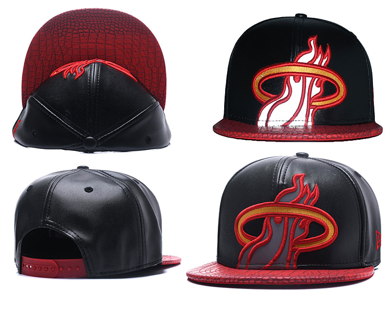 Buy NBA Miami Heat Leather Snapback Hats 49869 Online HatsKicks.cn