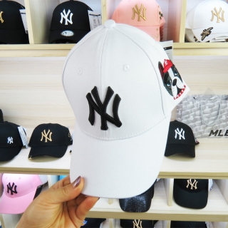 MLB New York Yankees Little Dog Curved Snapback Hats 51830
