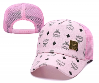 MCM Curved Brim Mesh Snapback Cap 57824