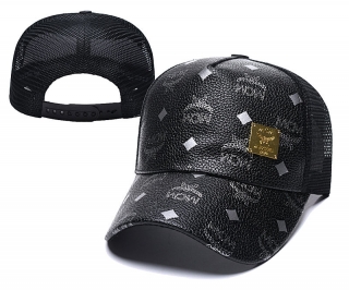 MCM Curved Brim Mesh Snapback Cap 57825
