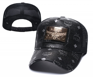 MCM Curved Brim Mesh Snapback Cap 57833