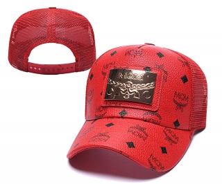 MCM Curved Brim Mesh Snapback Cap 57834