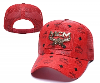 MCM Curved Brim Mesh Snapback Cap 57835
