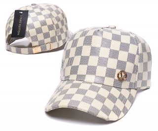 LV Curved Brim Leather Snapback Cap 58979