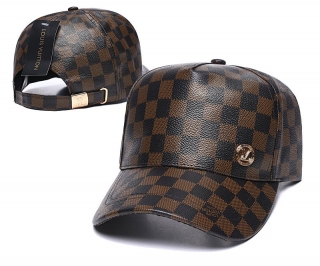 LV Curved Brim Leather Snapback Cap 58980