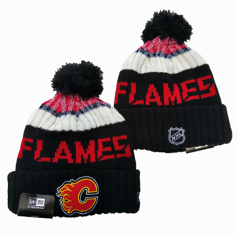 Buy NHL Calgary Flames Knit Beanie Cap 60896 Online HatsKicks.cn
