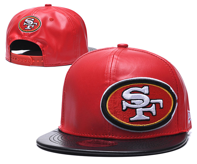 Buy NFL San Francisco 49ers Leather Snapback Cap 61111 Online Hats