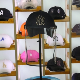 MLB New York Yankees Curved Brim Snapback Cap Block Virus And Droplets 61771