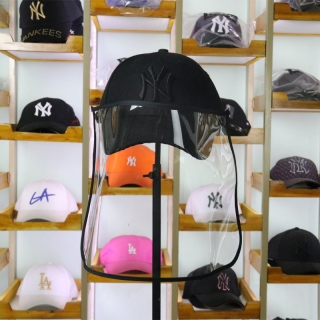 MLB New York Yankees Curved Brim Snapback Cap Block Virus And Droplets 61772