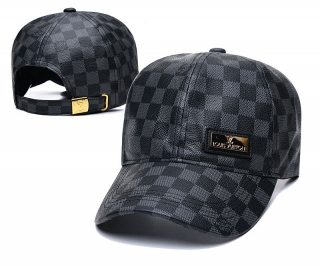 LV Curved Brim Leather Snapback Hats 71530