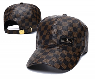 LV Curved Brim Leather Snapback Hats 71531