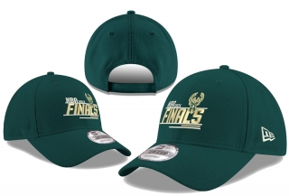 NBA Milwaukee Bucks 2021 FINALS Curved Brim 9FORTY Snapback Hats 93201