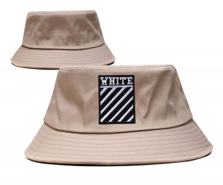 White OFF Bucket Hats 97066