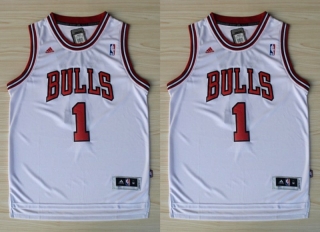 Vintage NBA Chicago Bulls #1 Derrick Rose Revolution 30 Swingman Home(White) Adidas Jersey 97447