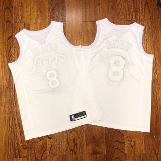 Vintage NBA Los Angeles Lakers #8 Bryant Triple White AF-100 Jersey 98137