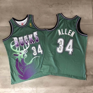 Vintage NBA Milwaukee Bucks #34  Allen Retro Jersey 98270