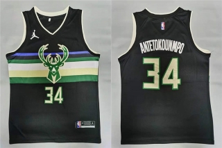 Vintage NBA Milwaukee Bucks #34 Antetokounmpo Jersey 98285