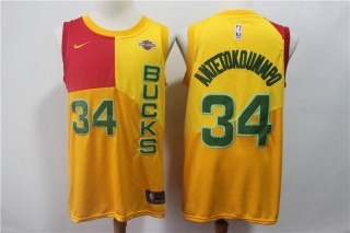 Vintage NBA Milwaukee Bucks #34 Antetokounmpo Jersey 98287
