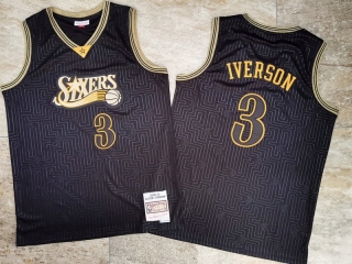 Vintage NBA Philadelphia 76ers #3 Iverson Retro Jersey 98528